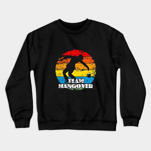 Team Hangover Retro Bachelor Party Shirt Design Crewneck Sweatshirt by az_Designs